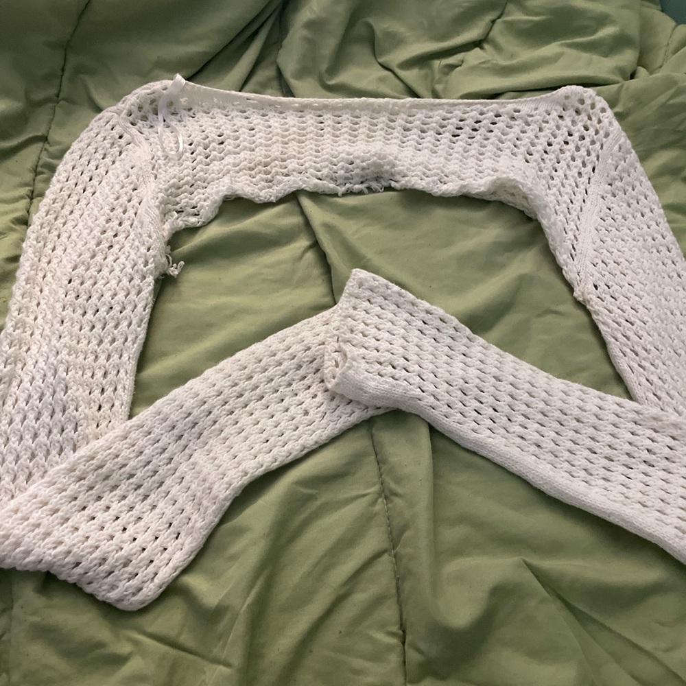 Urban Planet White Knit Women's Shrug